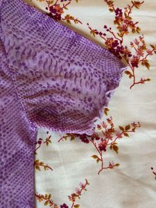Purple Patterned Top