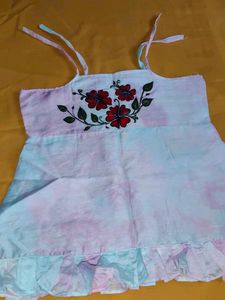 Cute Floral Print Baby Girl Top