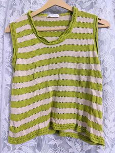 Green Comfy Striped Top