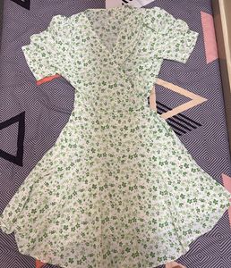 Floral Print Wrap Dress