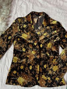 Floral Velvet Blazer