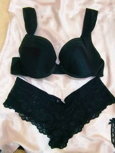 Black  humkemoller bra with brief
