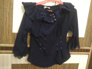 stylish navy blue top  design....