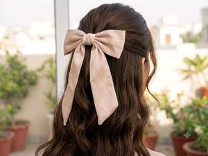 Elegant Satin Bow Hair Clip