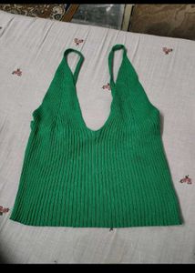 V-Neck Ribbed Knit Tank Top