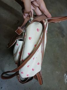 Cute Heart Print Handbag