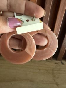 Chunky Hoop Earrings with Gold Detail