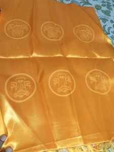 Traditional yellow Tibetan khata scarf