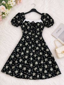 Floral Print Puff Sleeve Dress