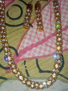 Gold Necklace and Earring Set