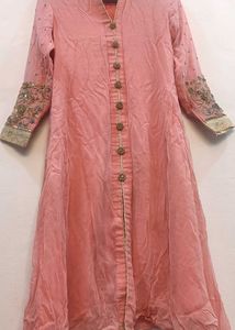 Embroidered Pink Kurta(today sale only)