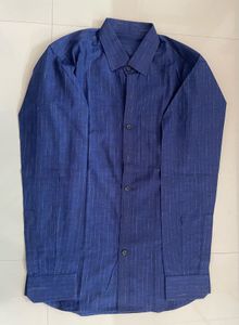 Men's Blue Striped Formal Shirt Pant Set