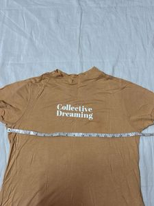 Price Drop ‼️Turtle Neck Nude Tshirt With White Pr