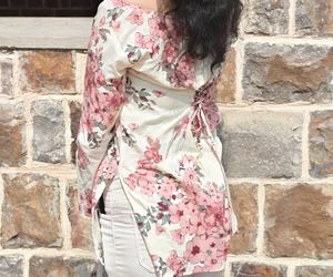 Chic Floral Print  short Kurti