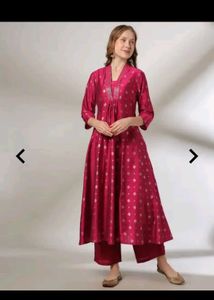 Beautiful Pink Kurta Set with Palazzo Pants