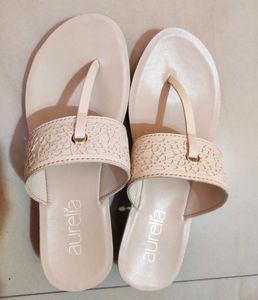 Brand New Aurelia Beige Flat Sandals