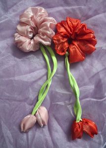 Cute Flower Hair Scrunchies