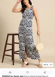 Stylish Sleeveless Printed Maxi Dress