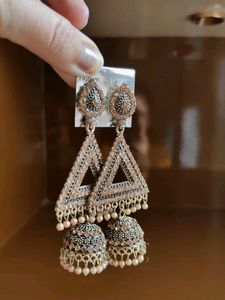 Stunning Triangle Jhumka Earrings