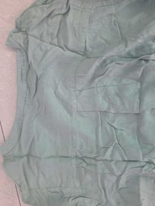 Light Green Collared Button-Up Shirt