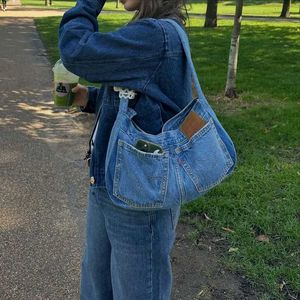 Y2k Denim Buckle Shoulder Bag