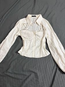 Chic Corset Shirt Top