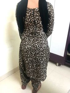 Leopard Print Kurta Set