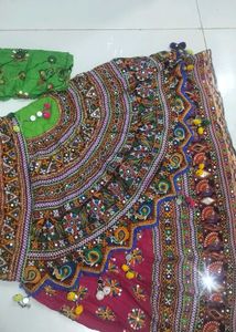 heavy garba dress Pink colour