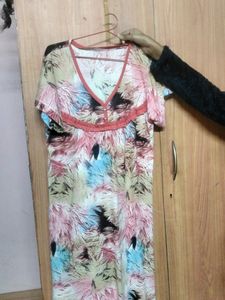 Night Gown Multicolour Stretchable Free Size