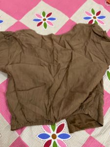 Stylish Brown Textured Top