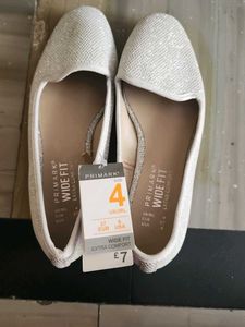 Sparkly Ballet Flats - White