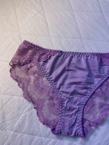 Purple Lace Trim Briefs