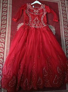 Price Drop. Barbie Ball Gown Stone Work With Can