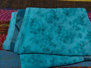 Beautiful Teal Floral Saree