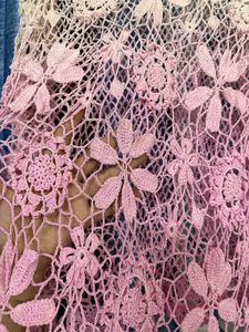 Pink Crochet Mini Dress