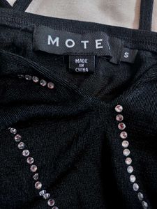 Beutiful Rhinestone Work Helter Top