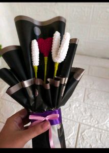 Handmade Crochet "I Love You" Bouquet