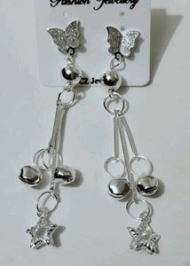 Sparkling Butterfly &amp; Star Dangle Earrings