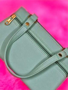 Mint Green Floral Bag