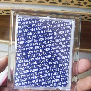 Elegant 999 Silver Saraswati Maa Photo Stand Frame