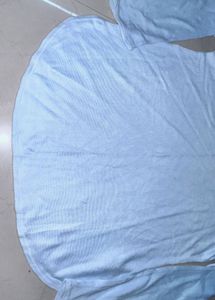 Comfortable Sky Blue Long Sleeve Top
