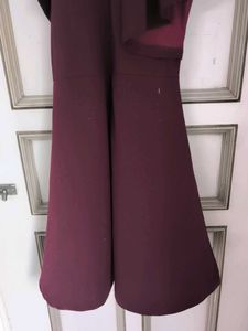 Burgundy One-Shoulder Dress