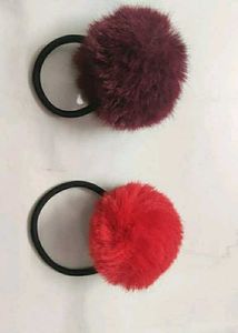 Fuzzy hair ties (pack of 2)