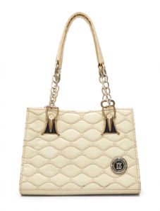 Elegant Cream Quilted Handbag