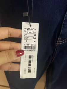 Topshop Super Stretch Navy Formal Jeans