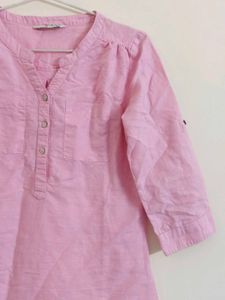 Chic Pink Henley Top
