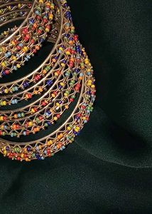 Boho Beaded Bangle Set🌈✨