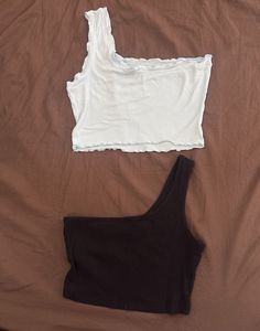 Two One-Shoulder Crop Tops