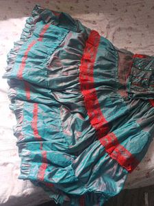 Beautiful Teal &amp; Red Lehenga Choli Set