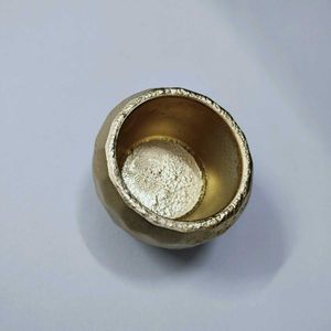 Hammered Gold Finish Candle Holder / Bowl